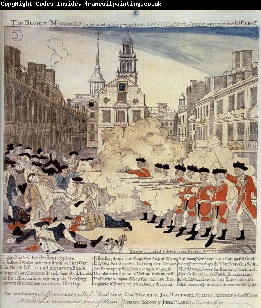 Paul Revere Le massacre de Boston
